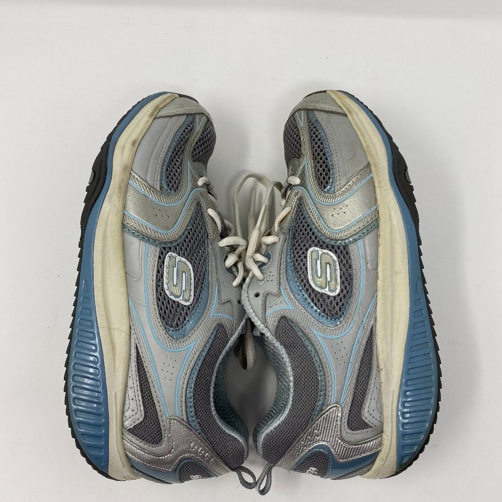 Vintage Y2k Skechers Shape Ups Silver Shimmer Toning Sneaker Shoes Women’s 9 - Picture 10 of 12